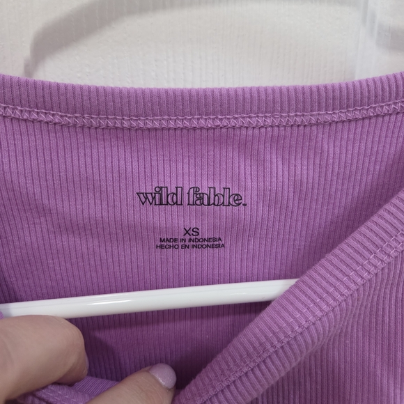 Wild Fable Purple Ribbed Tank Top - Picture 2 of 3